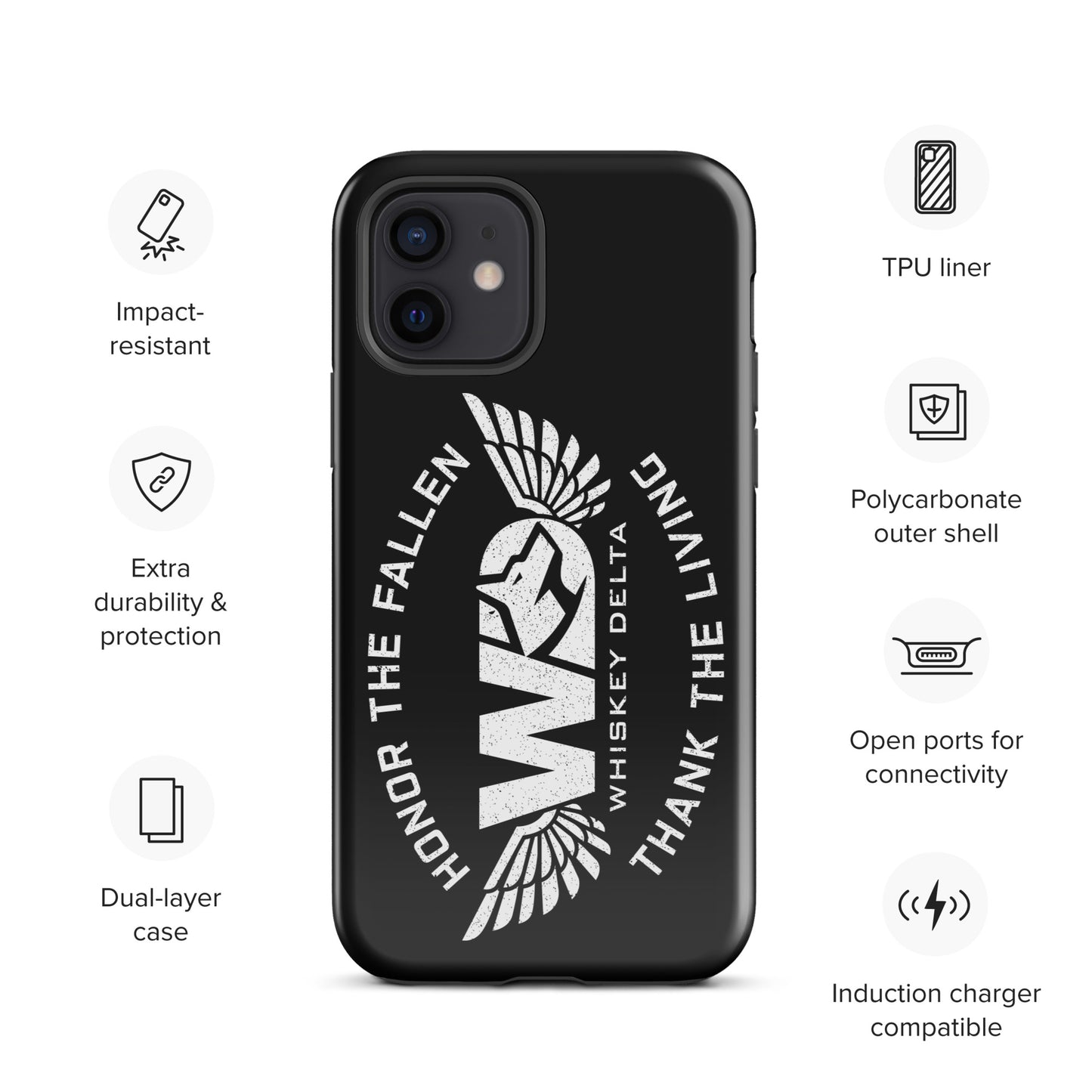 Hardcase iPhone® Handyhülle "HONOR THE FALLEN, THANK THE LIVING"