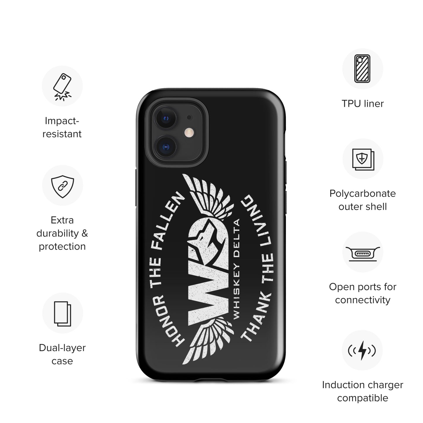 Hardcase iPhone® Handyhülle "HONOR THE FALLEN, THANK THE LIVING"