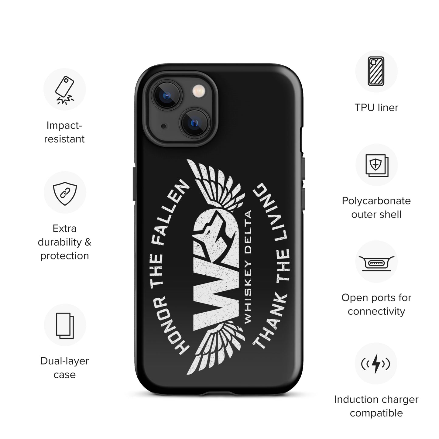 Hardcase iPhone® Handyhülle "HONOR THE FALLEN, THANK THE LIVING"