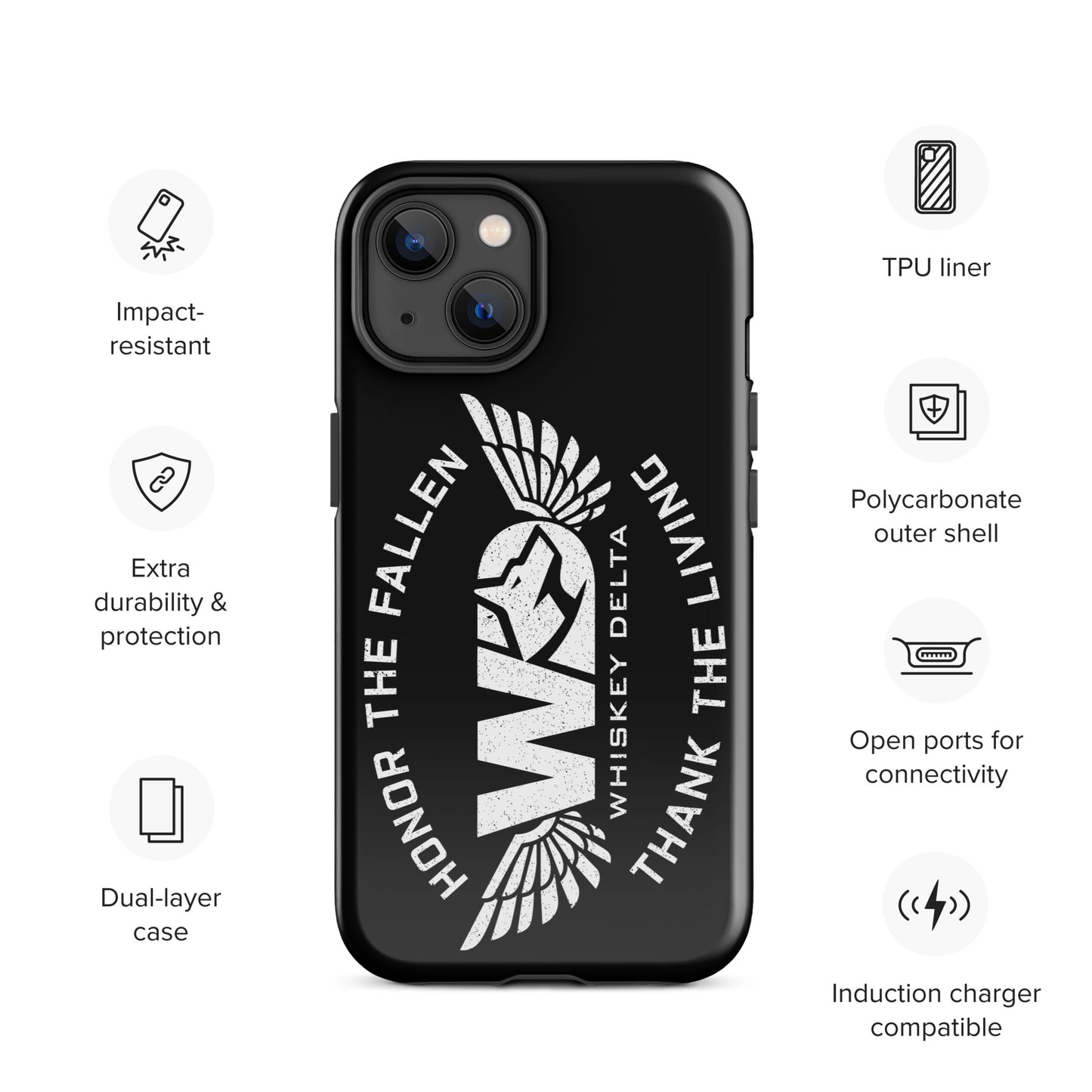 Hardcase iPhone® Handyhülle "HONOR THE FALLEN, THANK THE LIVING"