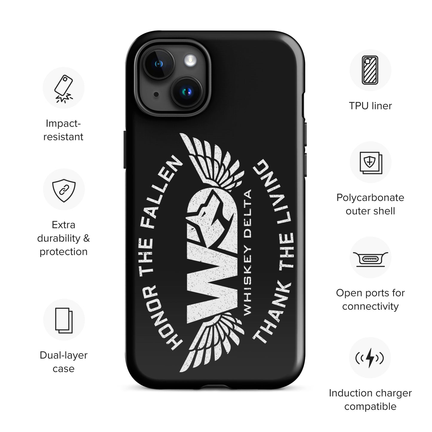 Hardcase iPhone® Handyhülle "HONOR THE FALLEN, THANK THE LIVING"