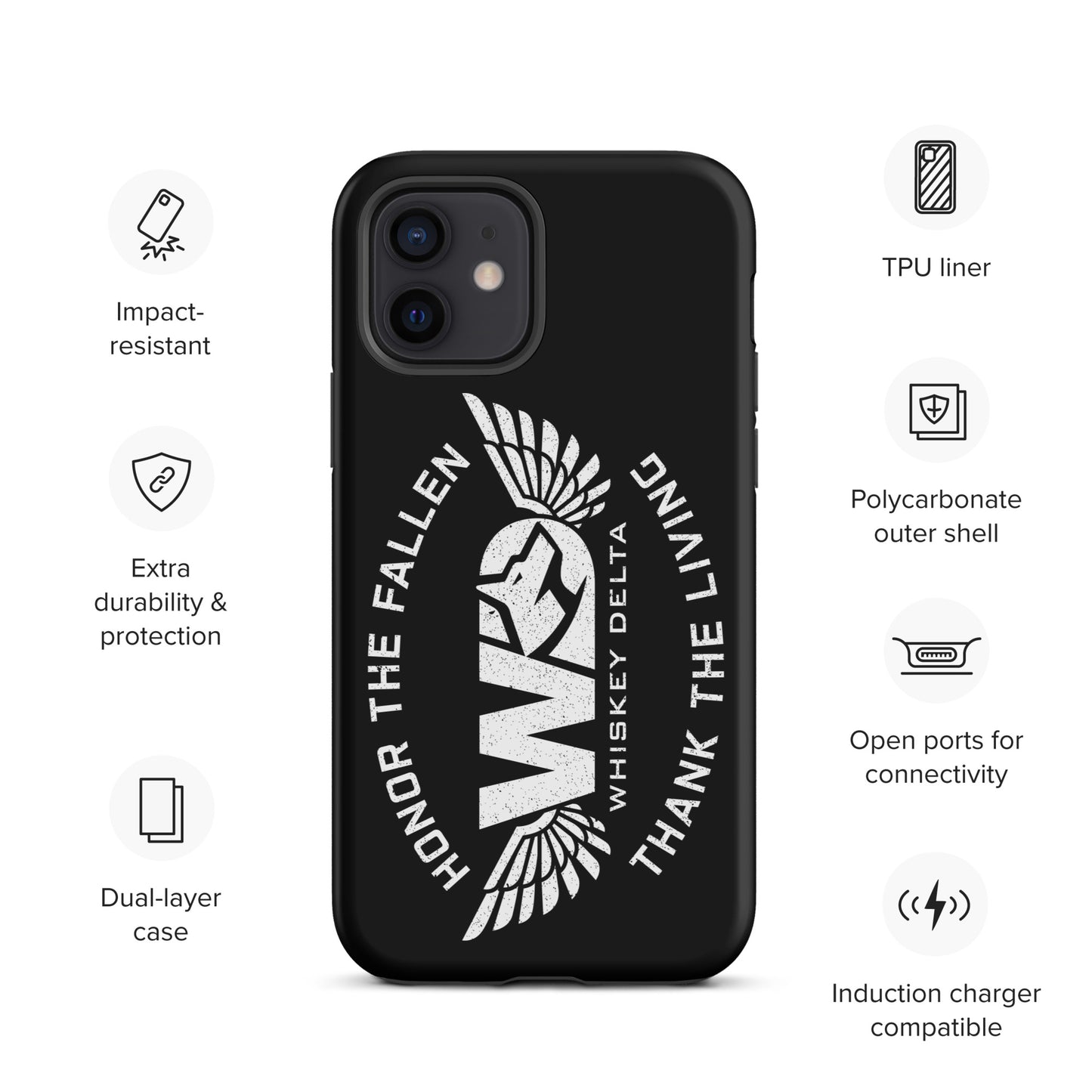 Hardcase iPhone® Handyhülle "HONOR THE FALLEN, THANK THE LIVING"