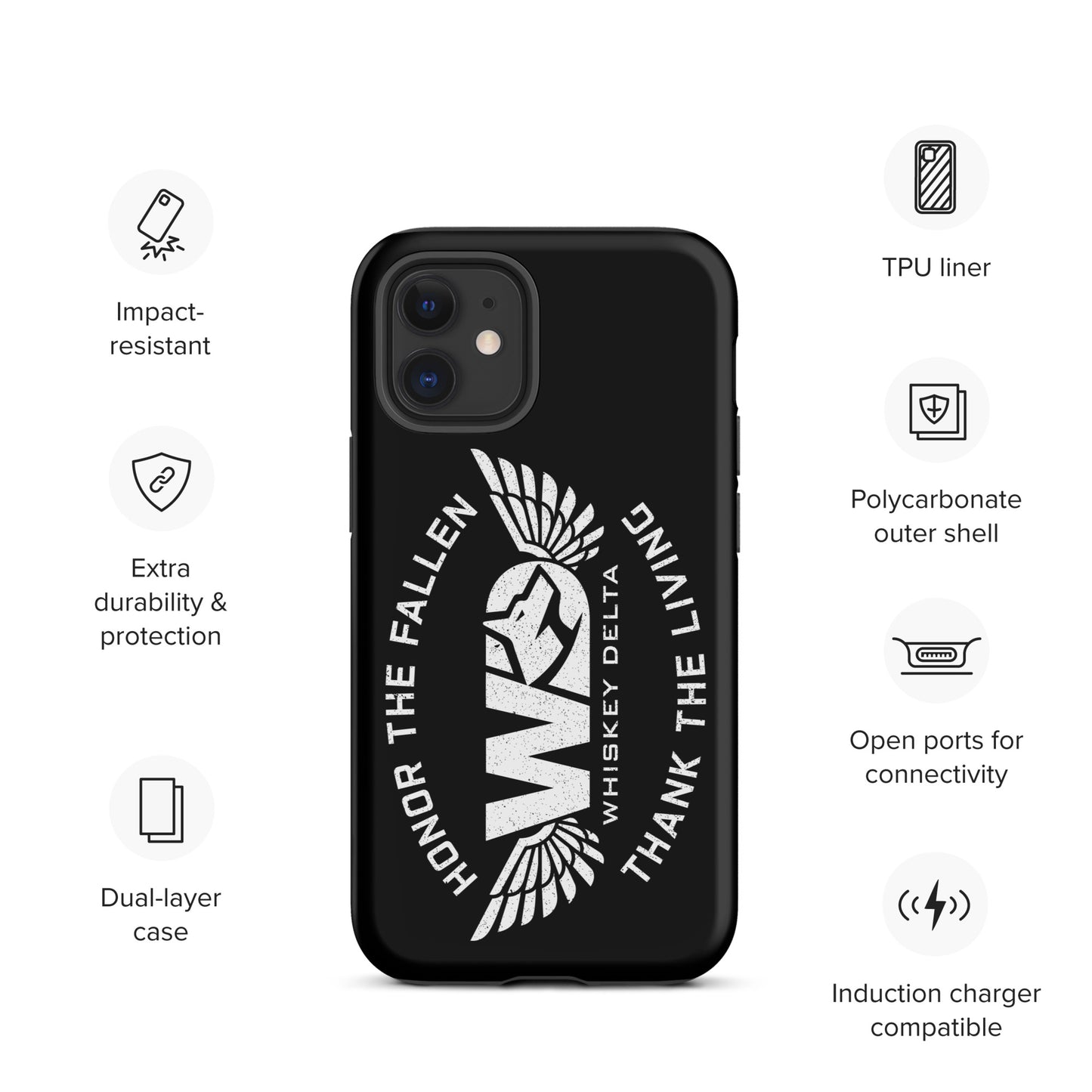 Hardcase iPhone® Handyhülle "HONOR THE FALLEN, THANK THE LIVING"