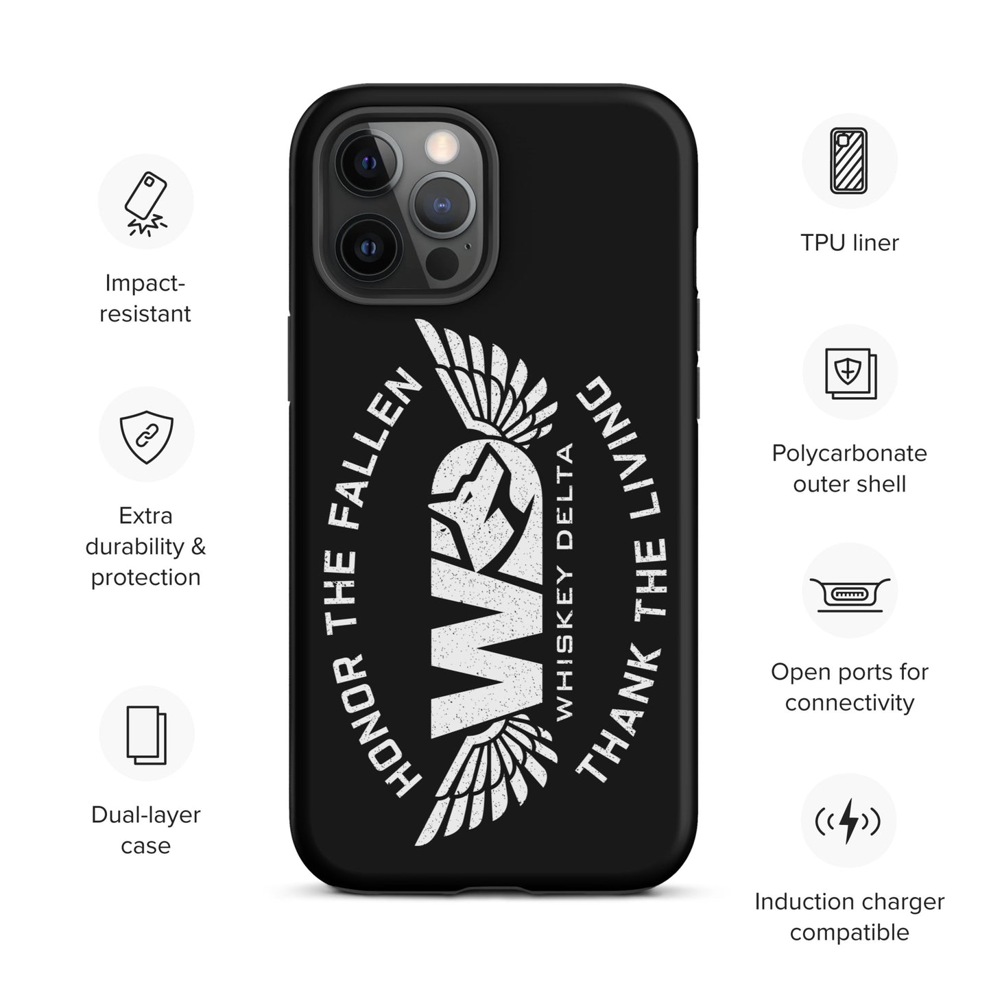 Hardcase iPhone® Handyhülle "HONOR THE FALLEN, THANK THE LIVING"