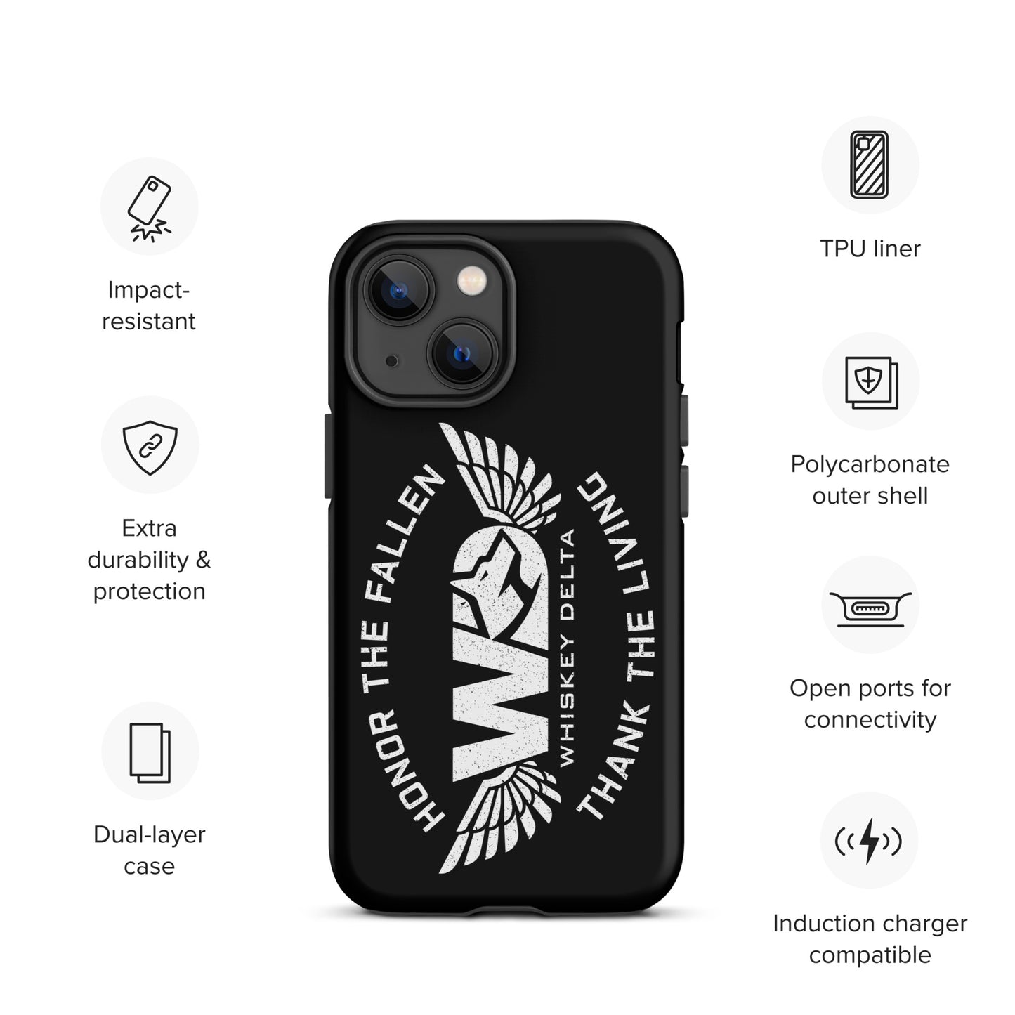 Hardcase iPhone® Handyhülle "HONOR THE FALLEN, THANK THE LIVING"