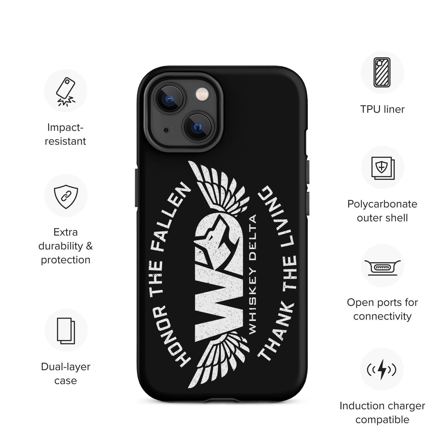 Hardcase iPhone® Handyhülle "HONOR THE FALLEN, THANK THE LIVING"