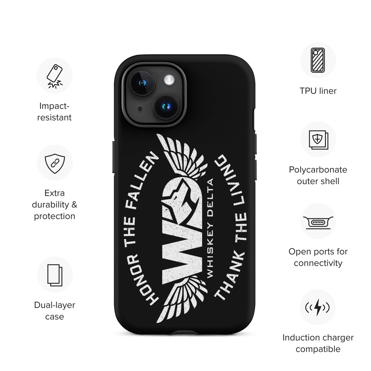 Hardcase iPhone® Handyhülle "HONOR THE FALLEN, THANK THE LIVING"