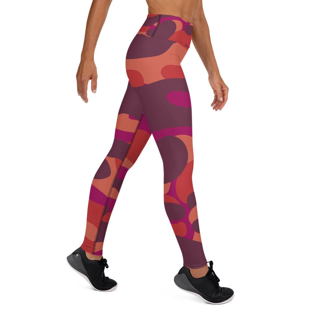 Leggings WD - camo red berry