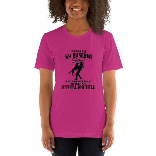 Female K9 Handler WD T-Shirt - diverse colours