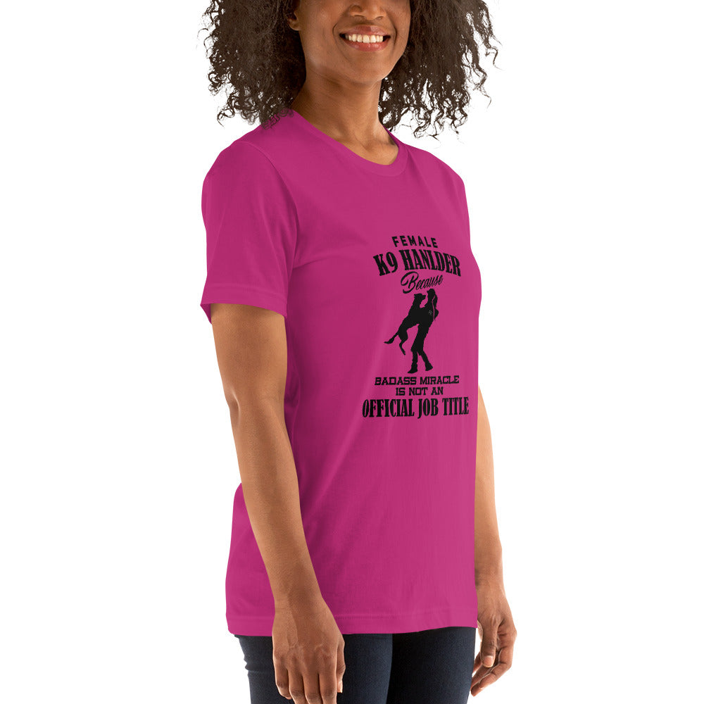 Female K9 Handler WD T-Shirt - diverse colours