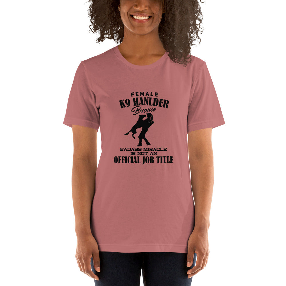 Female K9 Handler WD T-Shirt - diverse colours